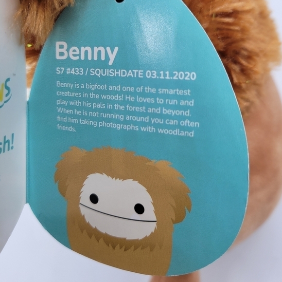 Squishmallows Benny the Bigfoot Plush - Picture 6 of 8
